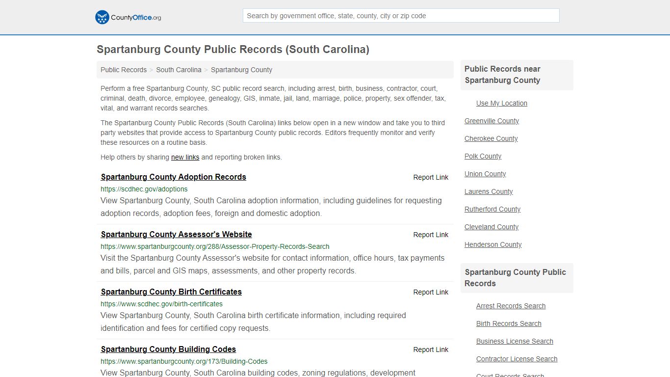 Public Records - Spartanburg County, SC (Business ...